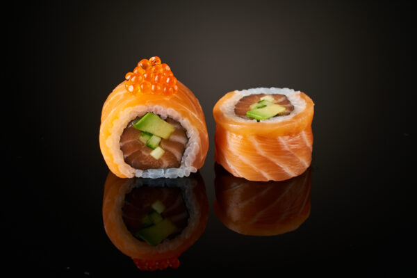 Ikura double Salmon Maki (8 pcs.)